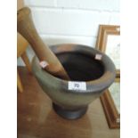 A large mortar and pestle