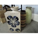 A selection of vintage vase with various retro designs