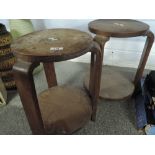 A pair of vintage Art Deco design stools or side tables