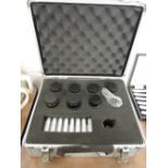 An alloy carry box containing Revelation Plossl Observation eye pieces 6mm, 9mm, 12mm, 15mm, 17mm,