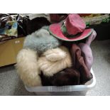 A selection of ladies hats including Australian Walkabout and fur