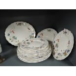 A selection of vintage ceramic plates by Marborough in the Cambria pattern