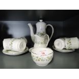 A vintage part tea service by Royal Doulton in the Ainsdale pattern