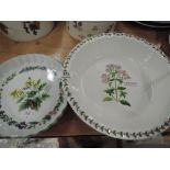 A selection of vintage Portmeirion kitchen ceramics including quiche bowl