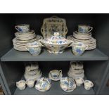 A large dinner or tea service by Masons in the Regency pattern 100 pieces approx