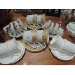 A selection of vintage tea and coffee cups and saucers