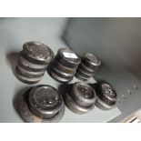 A selection of vintage cast scale weights