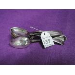 A set of six silver coffee spoons of plain form, Sheffield 1919, Cooper Brothers & Sons