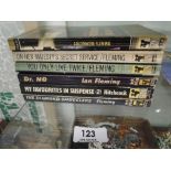 A selection of vintage James Bond novels by Ian Fleming on Pan books