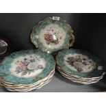 A selection of vintage cabinet plates by Bouquet