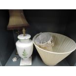 A selection of vintage table and bedside lights and lamps