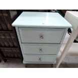 A modern painted shabby chic style set of drawers