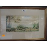 A vintage watercolour depicting landscape scene