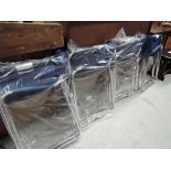 Four alloy framed folding garden chairs