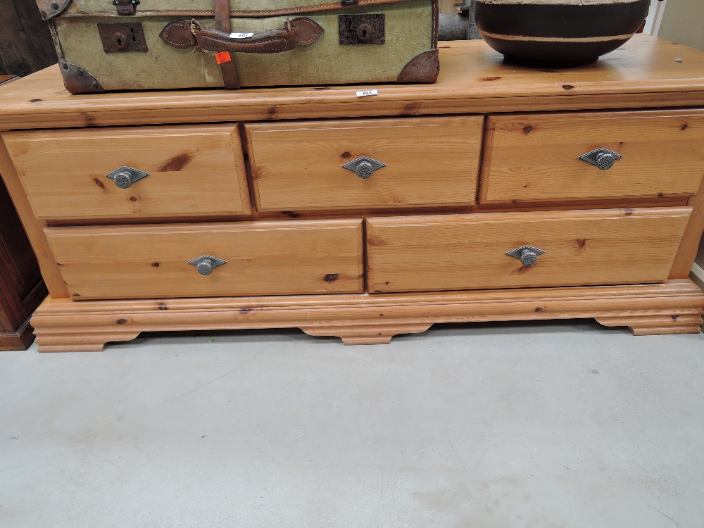 A modern low pin drawer set or television counter