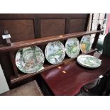 A plate rack and collectors plates Country Panarama by Colin Newman