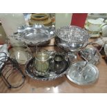 A selection of vintage metal wares including censor