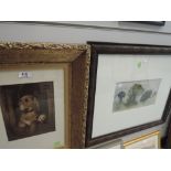 A selection of vintage dog theme prints