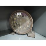 A vintage metal bodied mantle clock