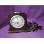 A vintage bakelite mantle clock by Ferranti