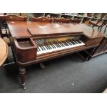 An early 19th century George III mahogany square piano by John Broadwood, Great Putney Street,