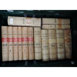 A carton, Law Reports. Bound volumes of 'The Law Reports of the Incorporated Council of Law