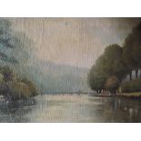 An oil painting, Norman Chesworth, St James Park, London, signed and dated 1958 verso, 16in x