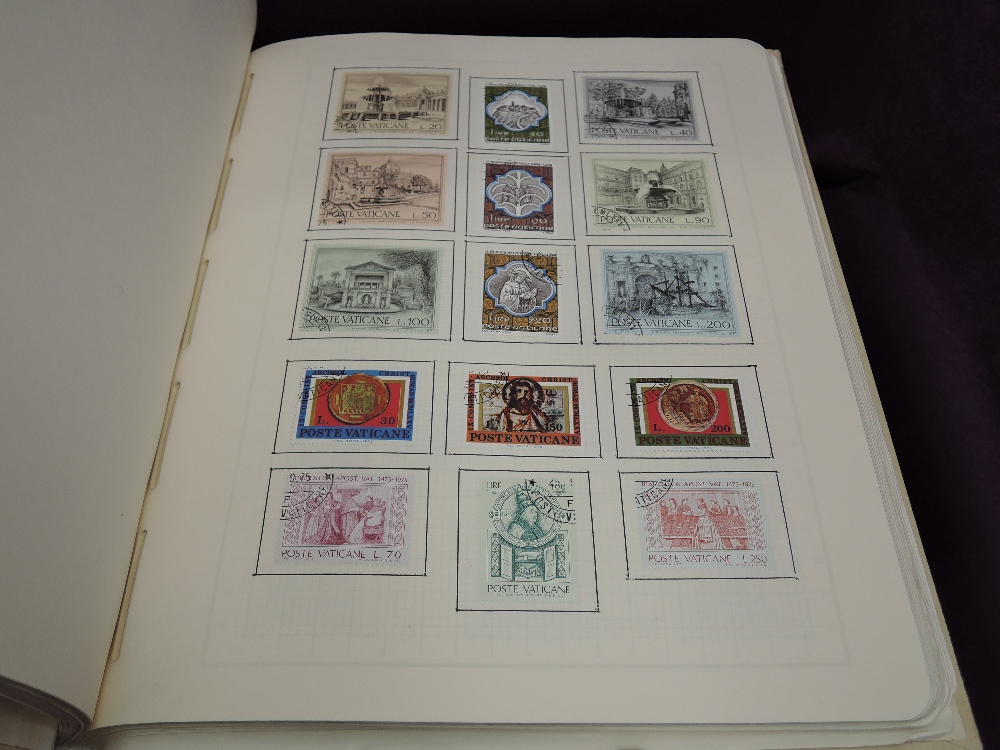 Five albums of World stamps, mainly used