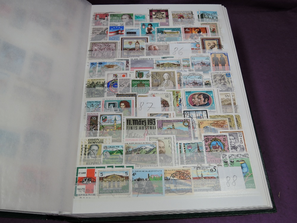 Two stockbooks of Austria stamps, mint and used plus Italy and Switzerland