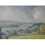 An oil painting on board, Robin C D Lowry, Menai Bridge, Anglesey, signed, 6in x 8in