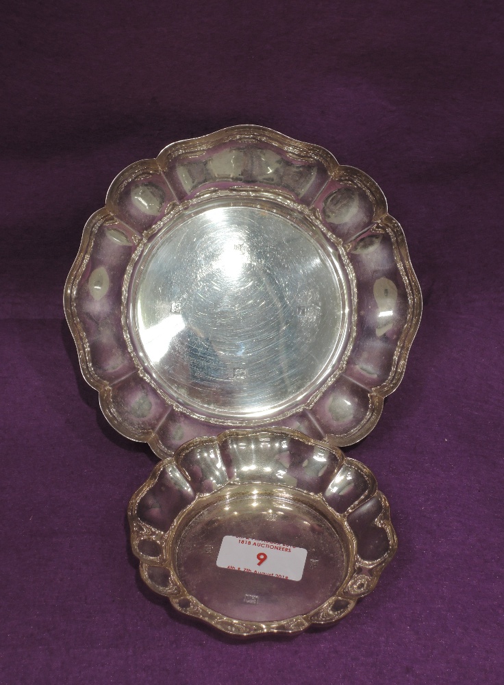 A silver dish having shaped facetted decoration, Birmingham 1968, Barker Ellis Silver Co and another
