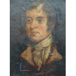 An oil painting, 19th century oval study, Robbie Burns, 25in x 21in