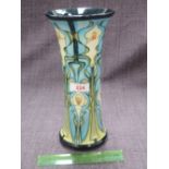 A Moorcroft vase in the Calla Lily pattern designed by Emma Bossons, signed with box