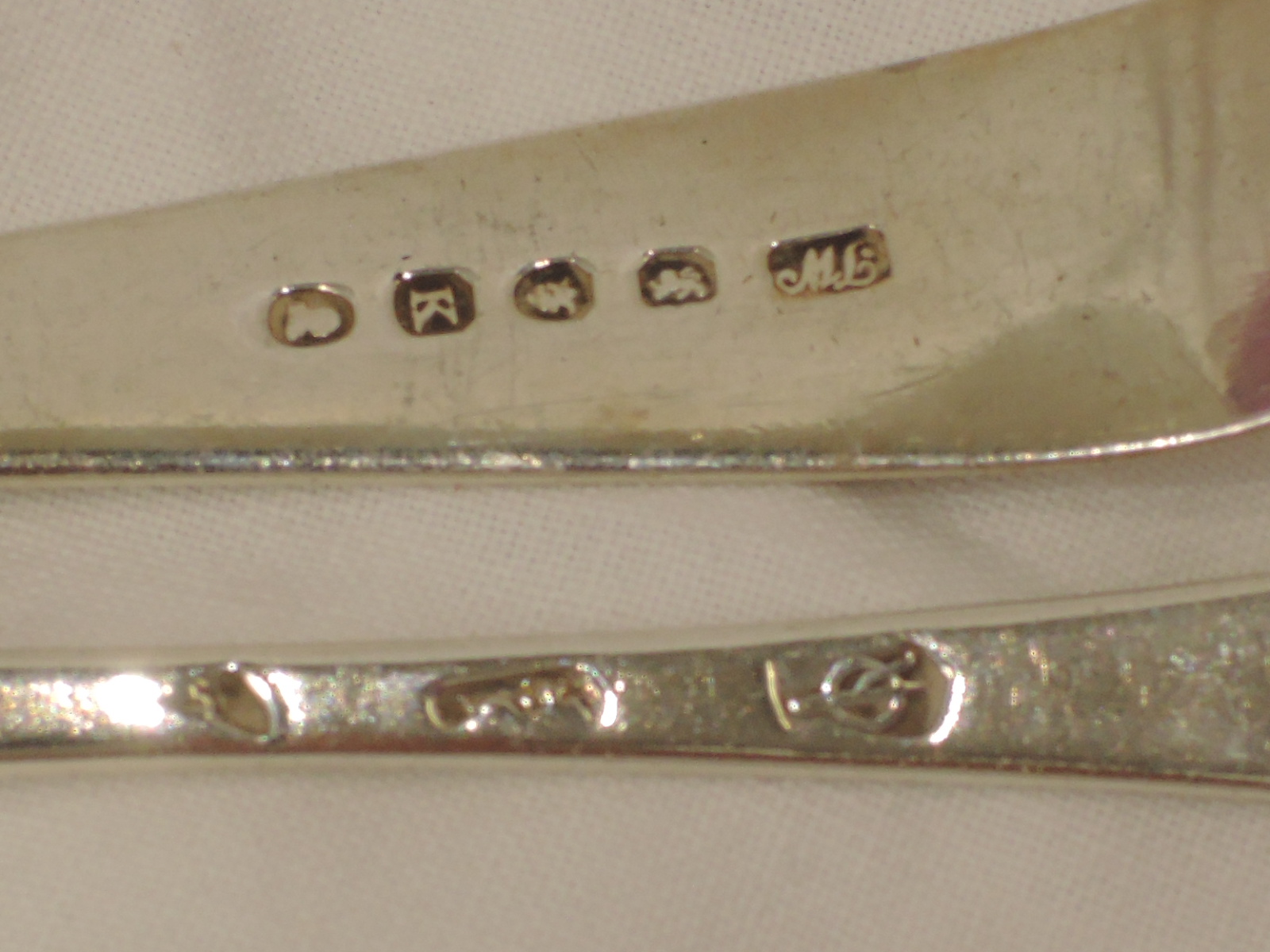 A Georgian silver basting spoon of hanovarian form, London 1805, Thomas Wallis II, and a possible - Image 2 of 2