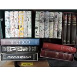 A carton. Folio Society and Arthur Ransome. Including, Chaucer, G. 'The Canterbury Tales' (1986)