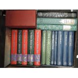 A carton. Folio Society. Including, 'The Story of the Middle Ages' (1999, 2nd) five volume set; '