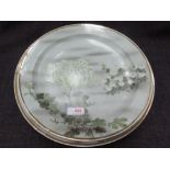 Two 19th century Japanese plates of flower design including Chrysanthemum decoration