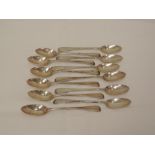 Twelve Victorian & Georgian teaspoons of plain form, London 1835/39/41/44 William Eaton, approx