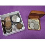 A small collection of GB coins including silver