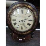 A 19th century part rosewood cased wall clock by G Spiegelhalter & Co, Whitechapel Road, London,