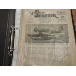 Four binders containing eighty five copies of the Aeroplane Spotter 1942-46