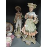 Two vintage bisque figures marked Germany