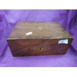 An inlaid treen jewellery box