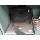 A Sony Laptop in a soft carry bag