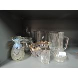 A selection of decorative and domestic glassware