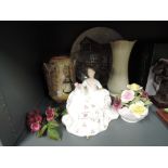 A selection of vintage ceramics including Royal Doulton vase