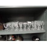 A selection of vintage and antique wine spirit and cocktail glasses