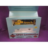 Two Proto 2000 Series limited edition HO scale Santa Fe GP20 locomotives, 3167 & 1107, both boxed