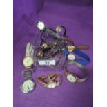 A section of lady's fashion wrist watches including Timex and Sekonda, and a nurse's watch by Lorus