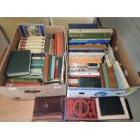 Three cartons of books, miscellany, including art, history, Winston Churchill, etc.